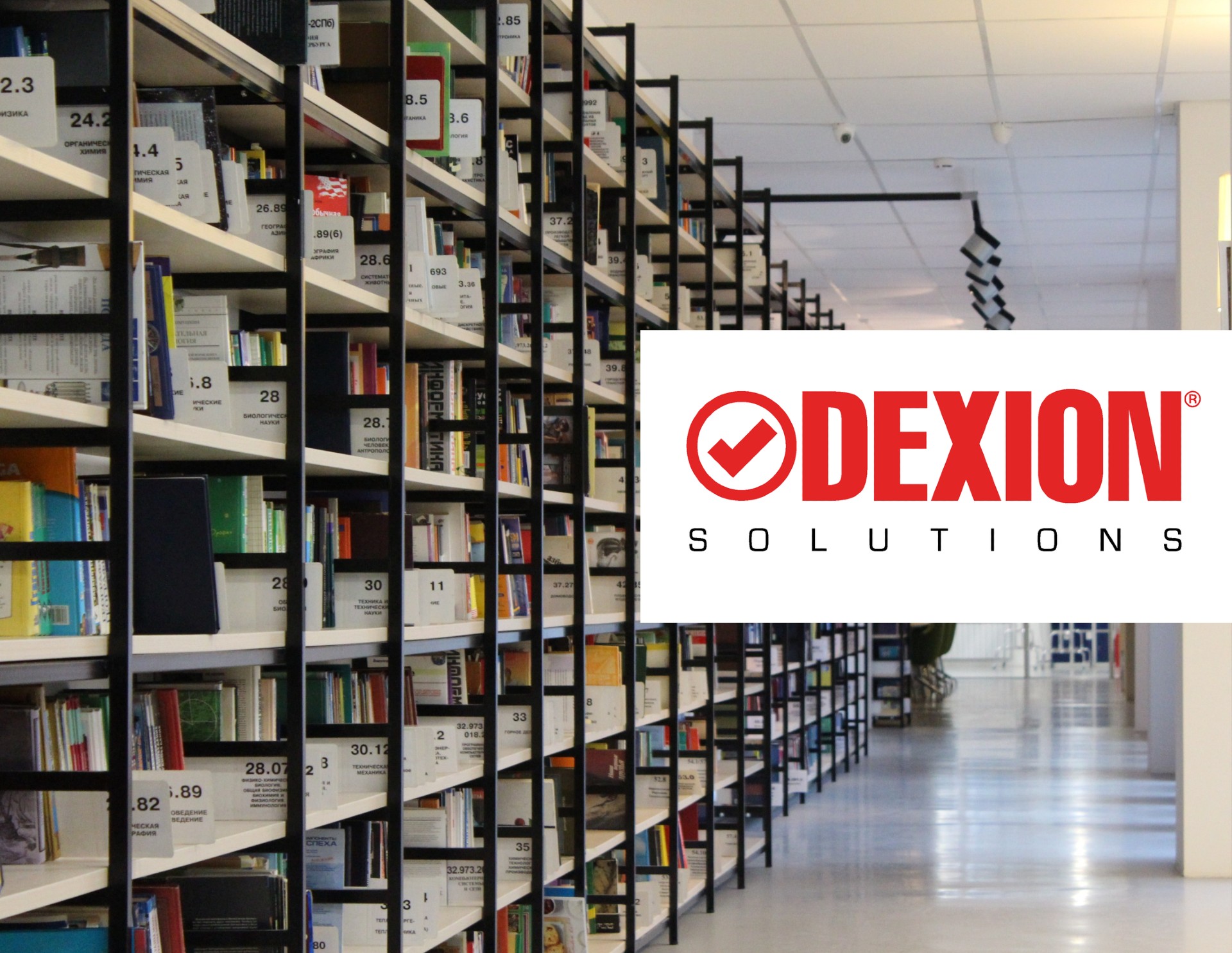 Library image with Dexion logo