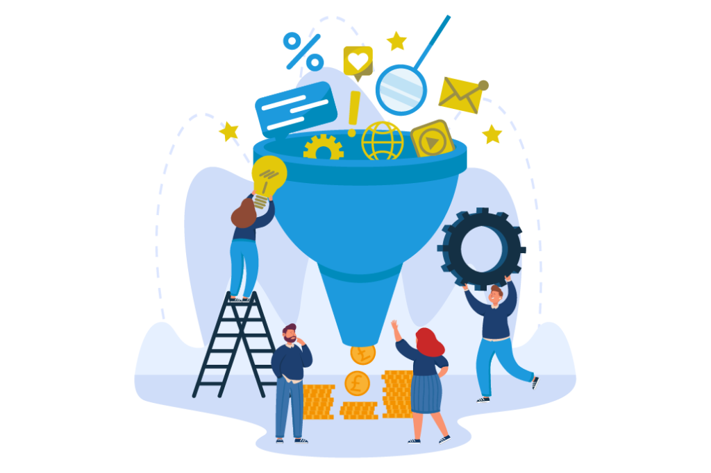 Sales funnel graphic