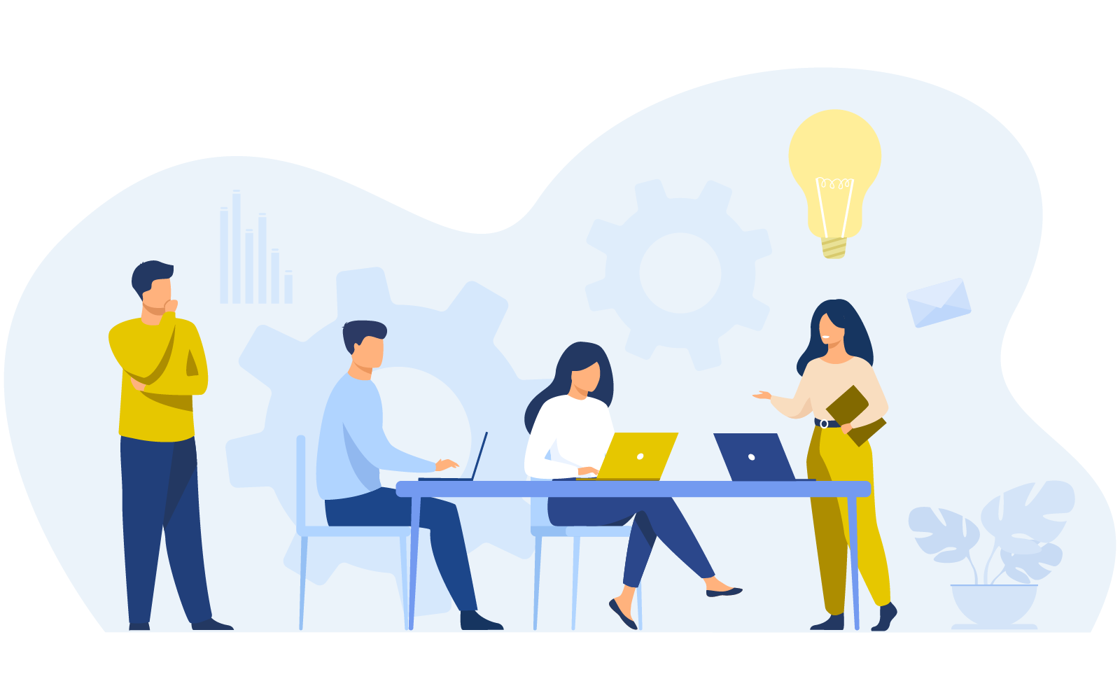 Business meeting graphic