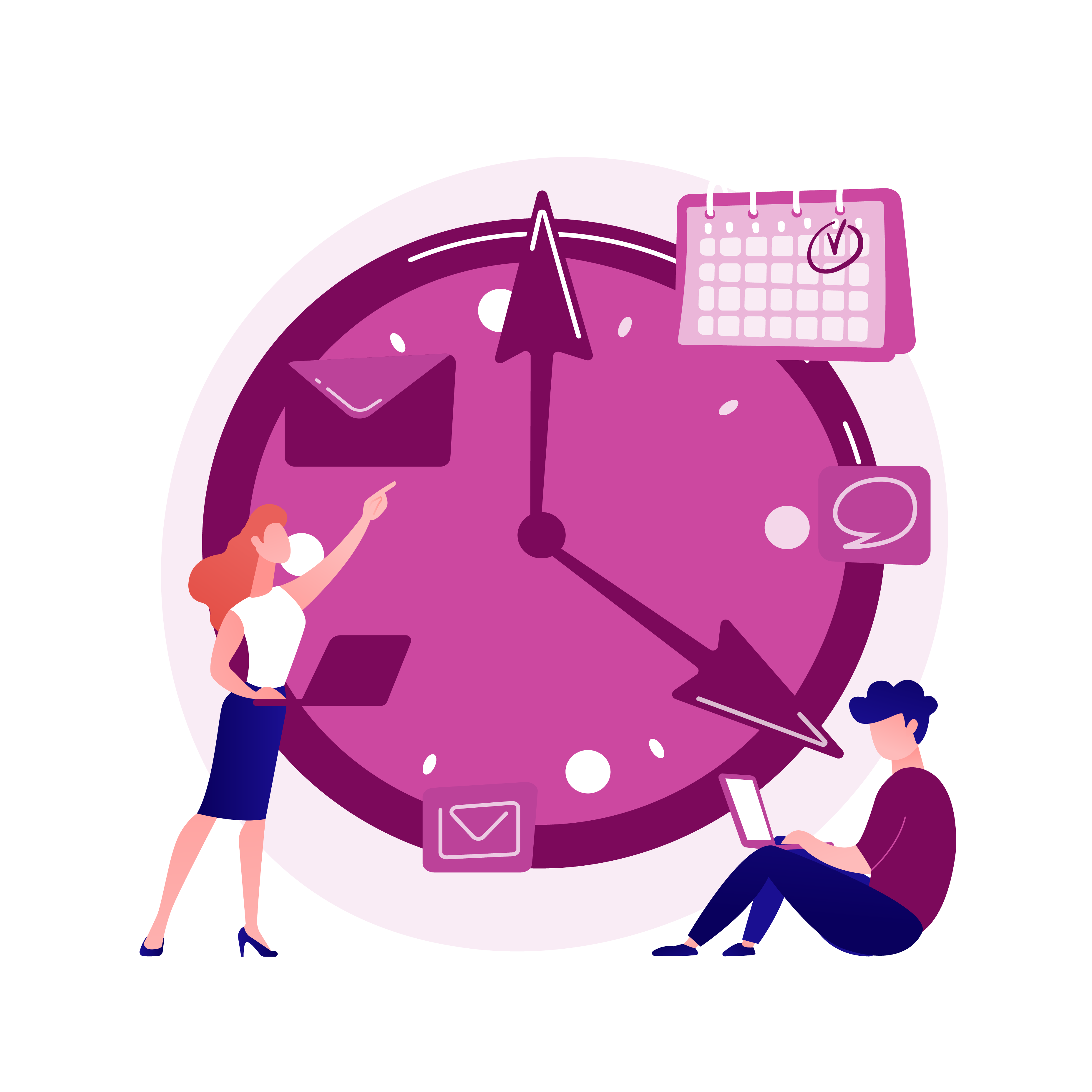 Time efficient solutions clock graphic